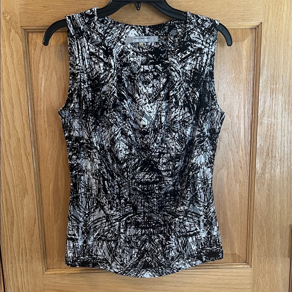 Marc New York - Black & Gray Abstract Tank Top - Sleeveless - Small